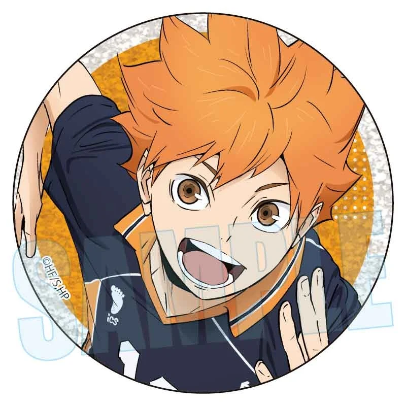 (1BOX=8)(Goods - Badge) Anime Haikyu!! Trading Glitter Button Badge 10th Anniversary Event Visual(Blind Box -Single) - Image 2