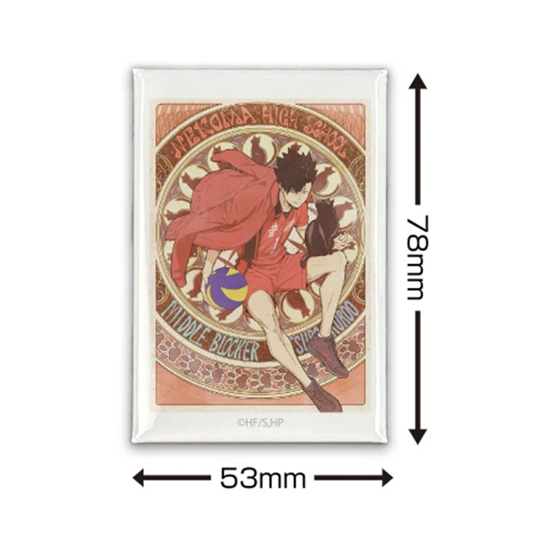 (Goods - Badge) Haikyu!! Tetsuro Kuroo Square Button Badge Flying Ver. - Image 2