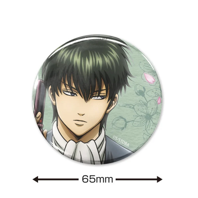 (Goods - Badge) Gintama feat. Exclusive Art Toshiro Hijikata 65mm Button Badge View Through a Small Window Ver. - Image 2