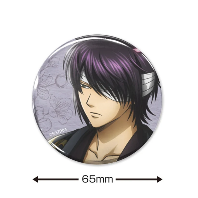 (Goods - Badge) Gintama feat. Exclusive Art Shinsuke Takasugi 65mm Button Badge View Through a Small Window Ver. - Image 2