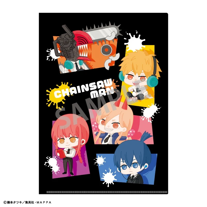 [Chainsaw Man] A4 Single File Folder Black/ENJOY MUSIC