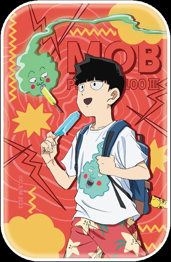 [Mob Psycho 100] Square Button Badge Vacation (Blind Box -Single)