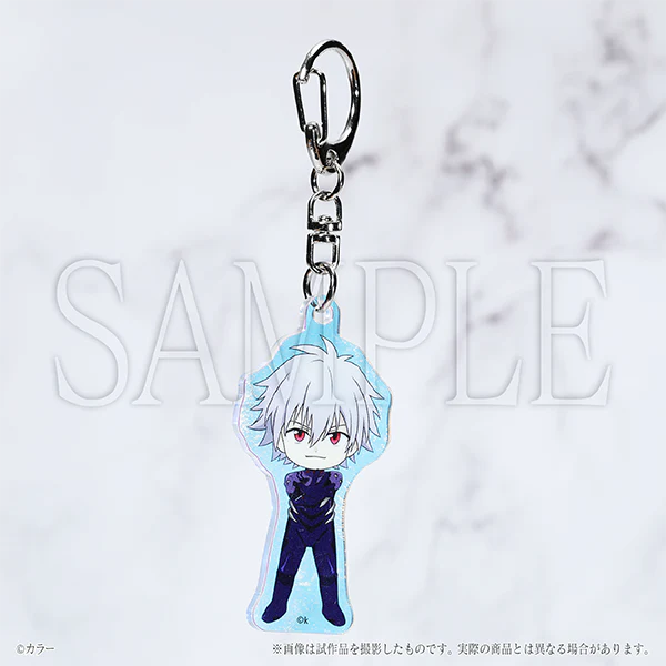 (Goods - Keychain) EVANGELION Aurora Acrylic Keychain Chibi Kaworu Nagisa: Black Suit / Rebuild of Evangelion