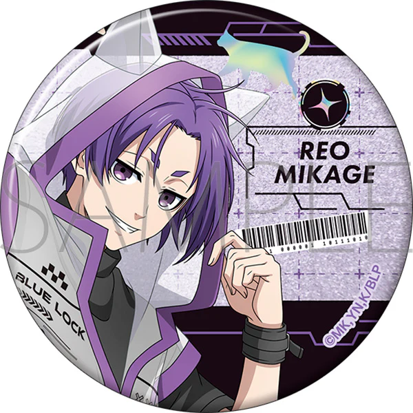 (Goods - Badge) Blue Lock Season 2 Big Glitter Button Badge / Reo Mikage Cyber Cat