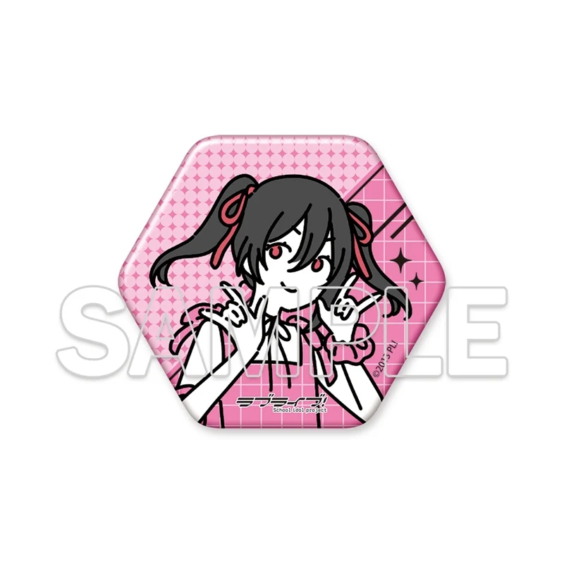 (Goods - Badge) Love Live! Wear the Seasons on Your Walks. Hexagonal Tin Badge - Nico Yazawa