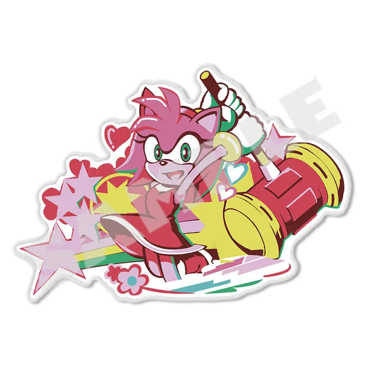 (Goods - Patch) Sonic Racing: CrossWorlds Iron-on Embroidered Patch Amy