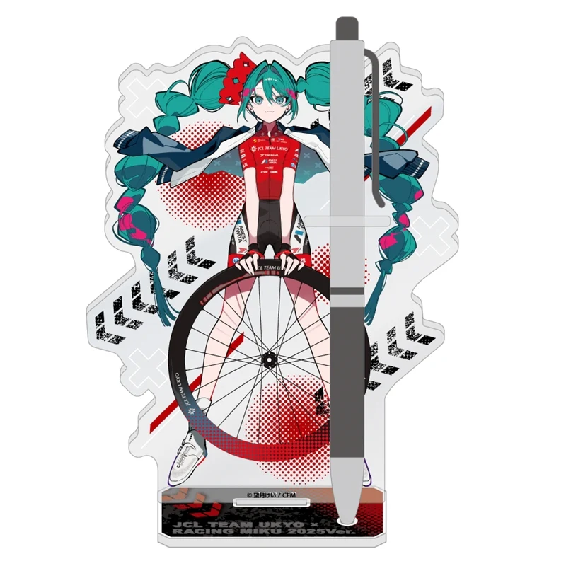 (Goods - Pen holder) Racing Miku 2025 JCL TEAM UKYO Cheering Ver. Acrylic Pen Stand