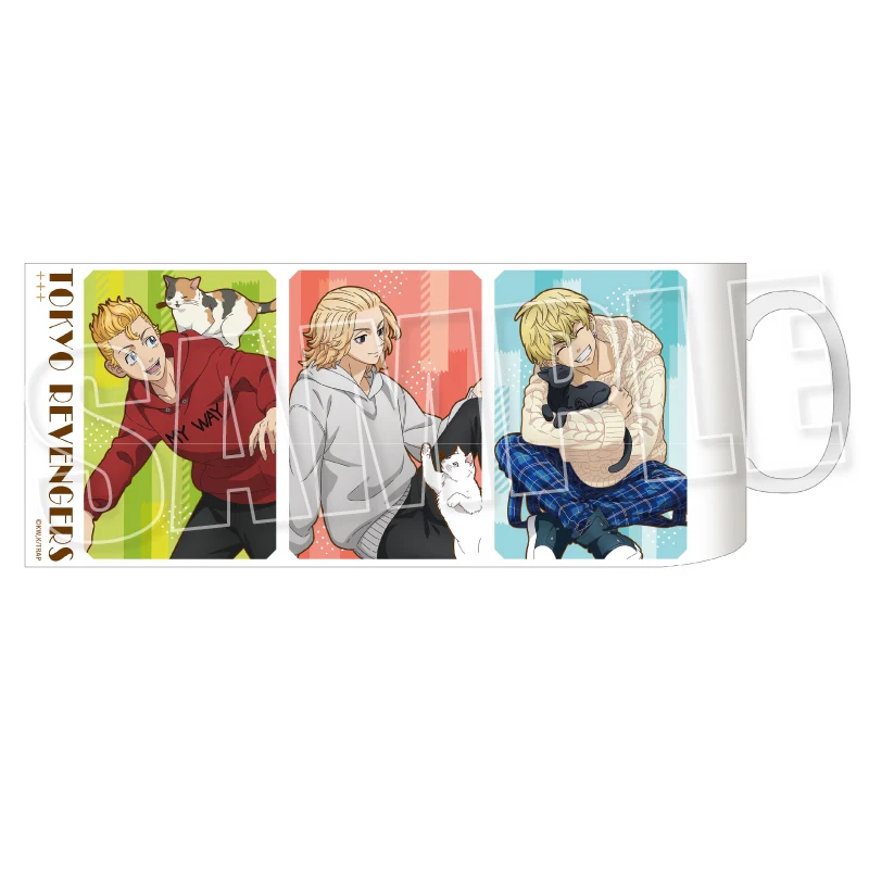 [Tokyo Revengers] Mug Play With Cats Ver. Type A (Takemichi Hanagaki & Manjiro Sano & Chifuyu Matsuno)