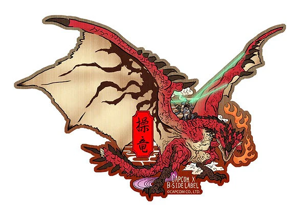[Monster Hunter] CAPCOM x B-SIDE LABEL Sticker Wyvern Riding Ukiyo-e