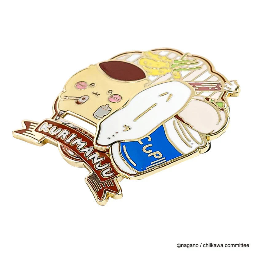 (Goods - Badge) Chiikawa Pin Badge Kurimanju - Image 3